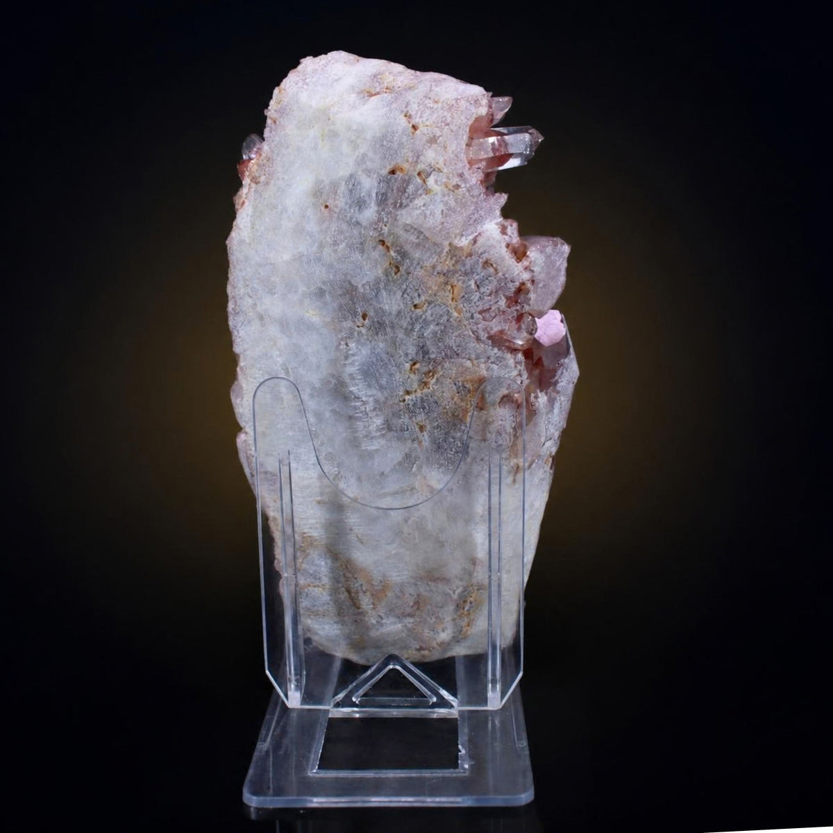 Natural Red Phantom Quartz Mineral Specimen 18 × 8 × 5 cm 820 g