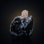 Stilbite Crystals on Dark Matrix – Natural Mineral Specimen