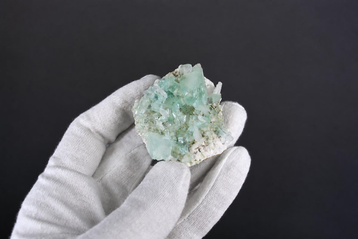 Apophyllite and Stilbite specimen — India.