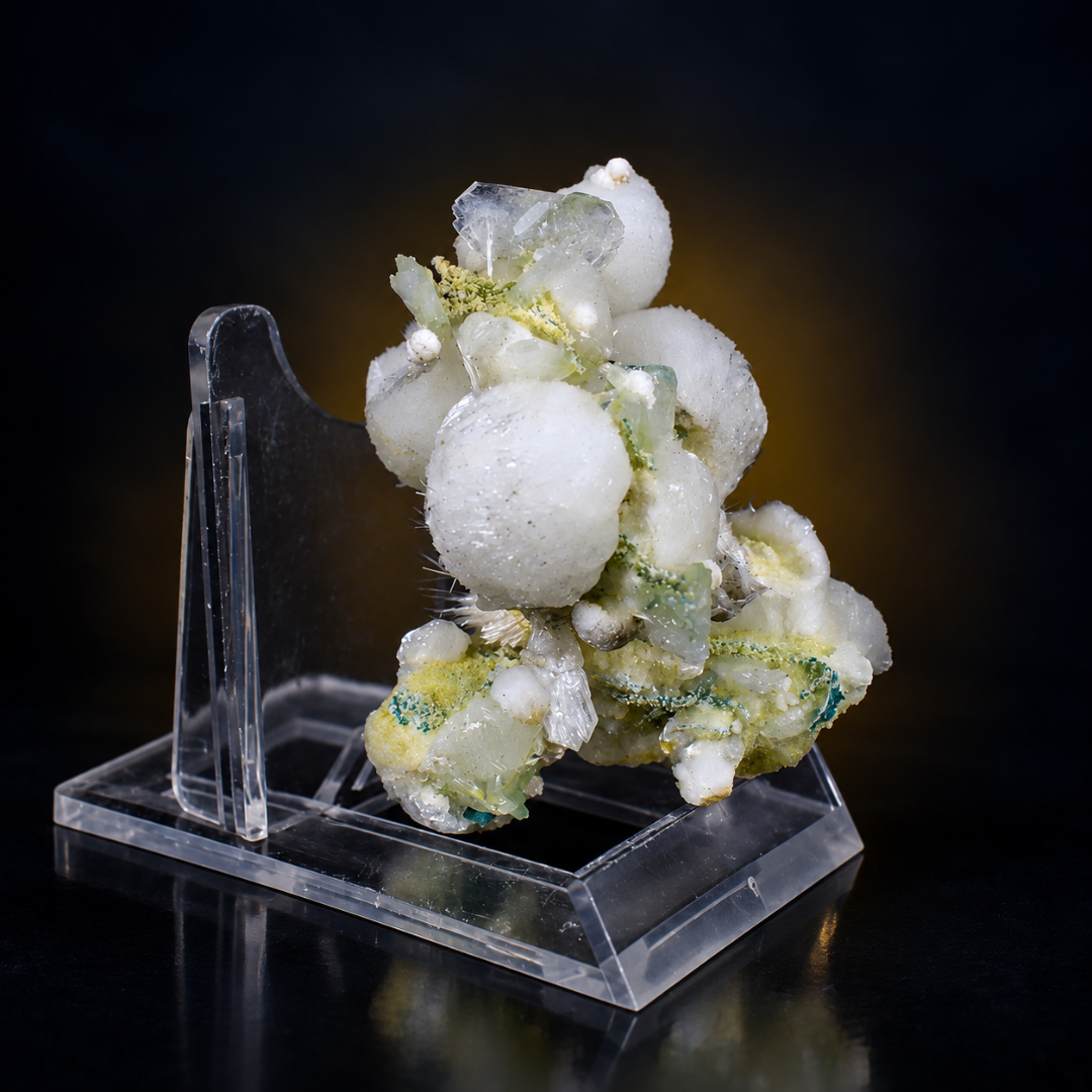 Natural Okenite with Apophyllite &amp; Heulandite Mineral Specimen – 50g