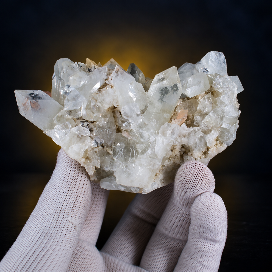 Natural Himalayan Clear Quartz Matrix Crystal Mineral Specimen – India
