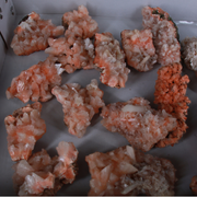 Natural Orange Stilbite Heulandite Crystal Lot – 18 Pieces from India