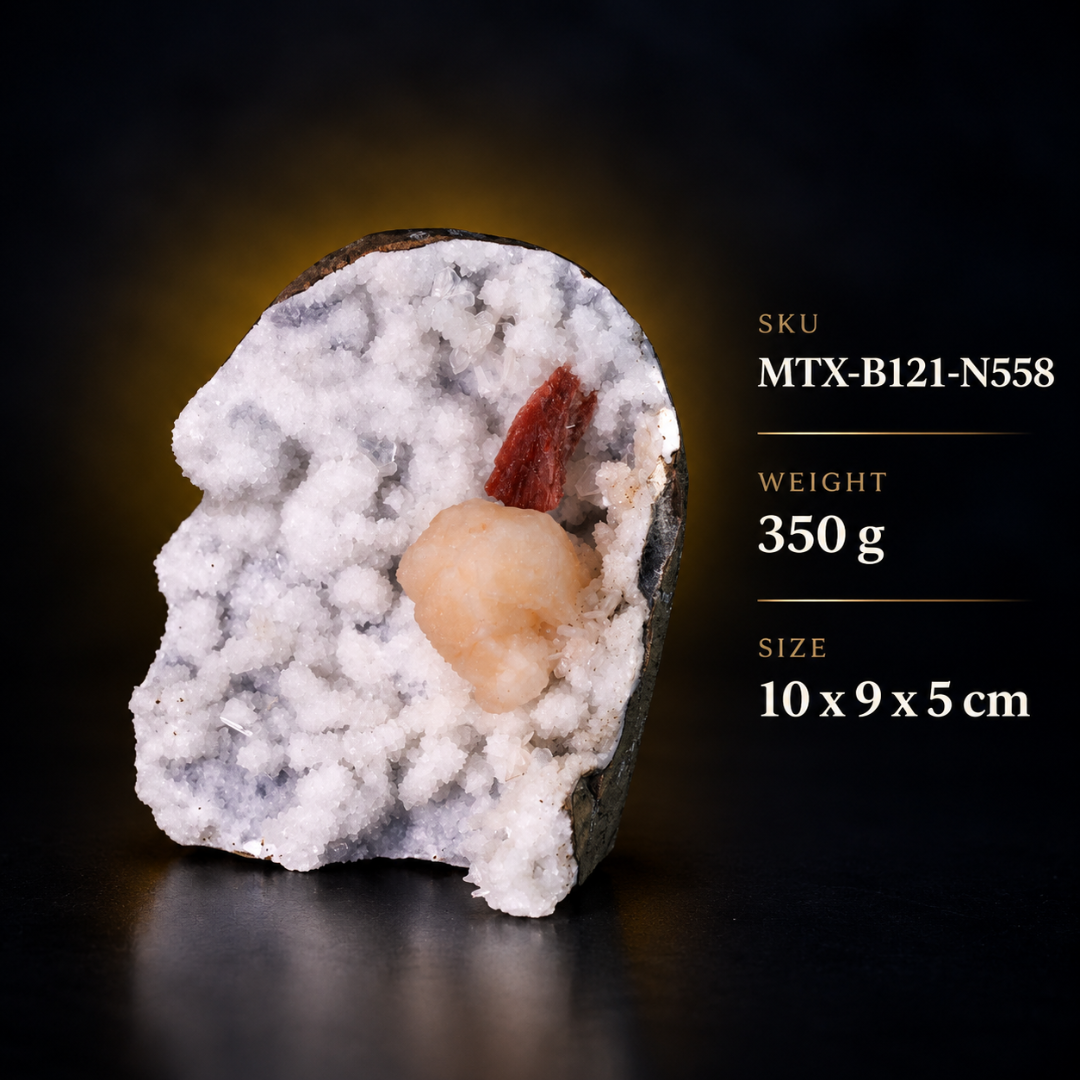 Stilbite with Chalcedony Matrix – Natural Mineral Specimen