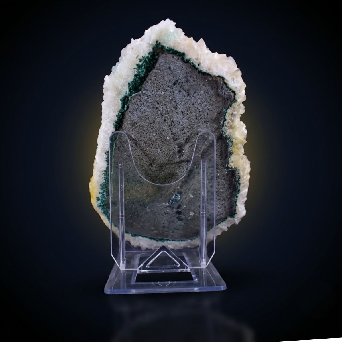 Natural Green Apophyllite with Stilbite Crystal Matrix Mineral Specimen from India 720 gm  17 × 12 × 3 cm