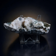 Natural Green Apophyllite, Stilbite with Heulandite Crystal Specimen – India