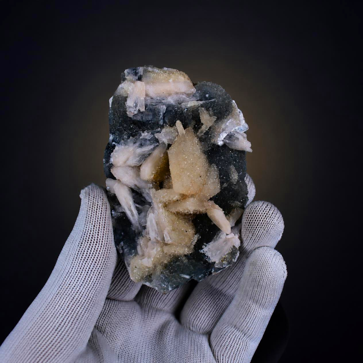 Stilbite with Chalcedony – Natural Mineral Specimen