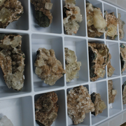 Natural Stilbite with Heulandite &amp; Calcite – 18 Piece Mineral Lot from India
