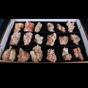 Natural Orange Stilbite with Heulandite Crystal Lot – 18 PCS – Mineral Specimens from India
