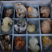 Mixed Natural Zeolite &amp Crystal Mineral Lot – Apophyllite Stilbite Calcite Heulandite &amp Scolecite