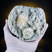 Natural Blue Druzy Matrix with Calcite & Apophyllite