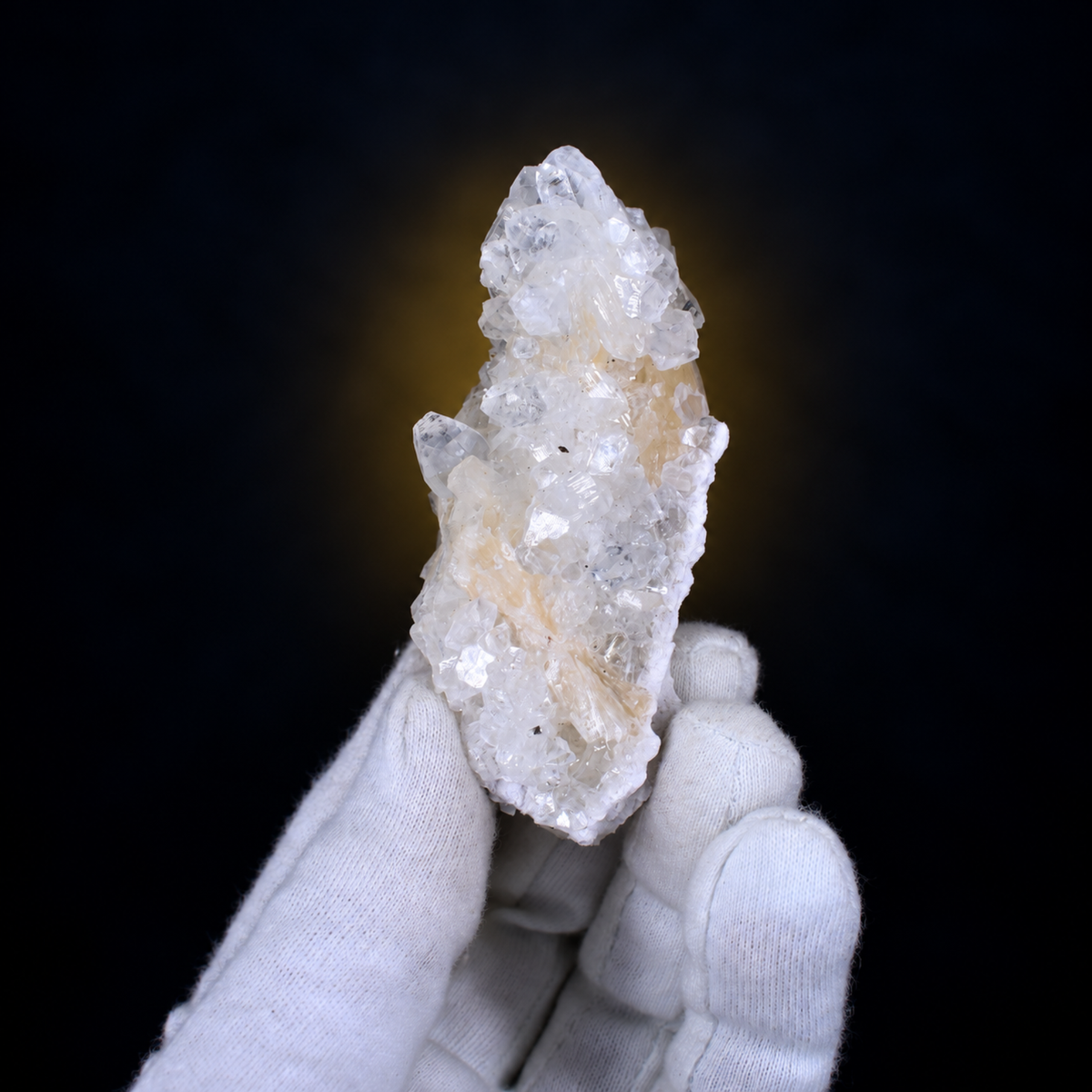 Apophyllite & Stilbite Crystal Cluster Deccan Traps Maharashtra India | 9 × 4 × 2 cm | 80 g