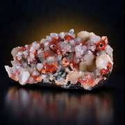 Apophyllite with Stilbite on Dark Rocky Matrix · 510 g · 16 × 9 × 5 cm