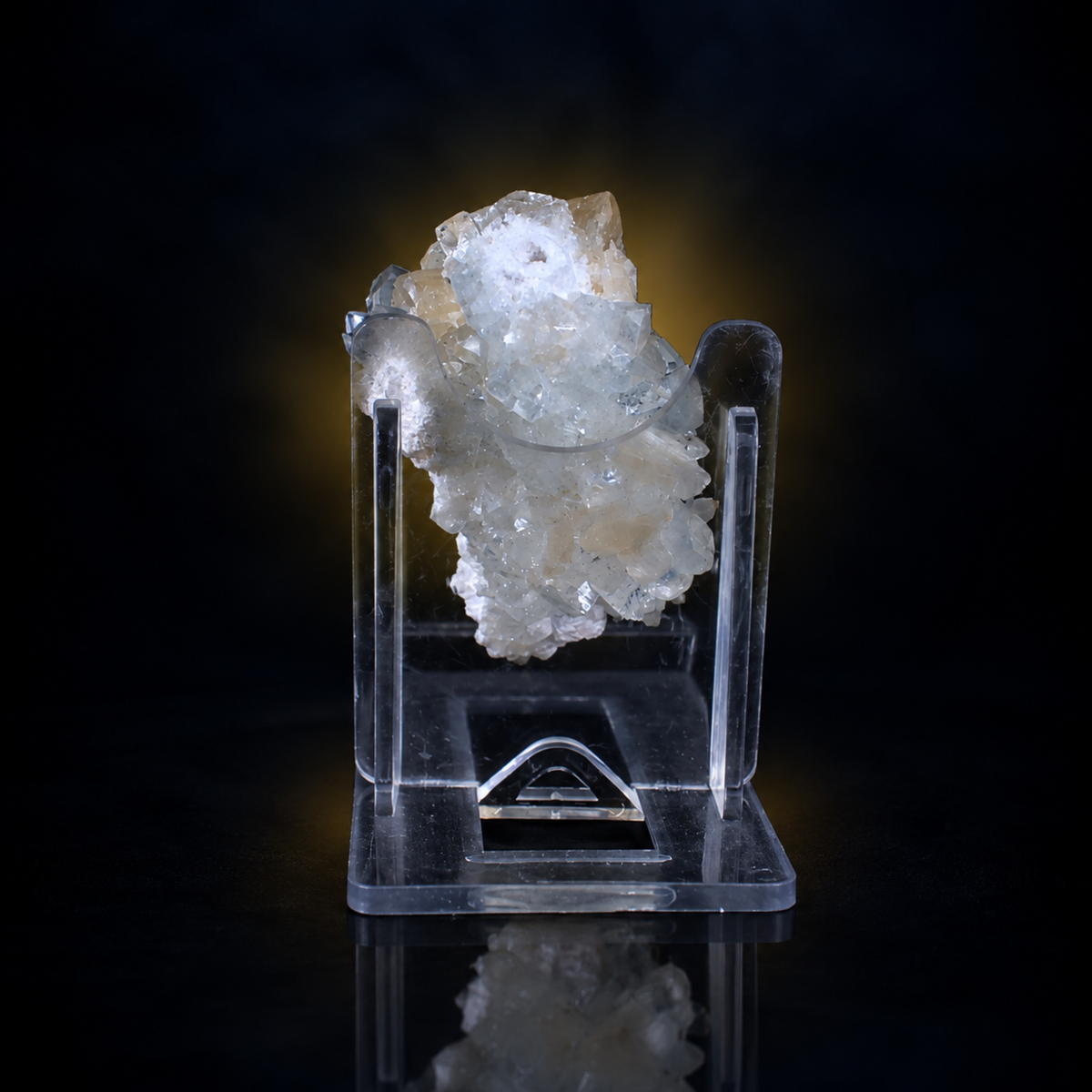Natural Apophyllite with Stilbite Crystal Cluster – 60 g