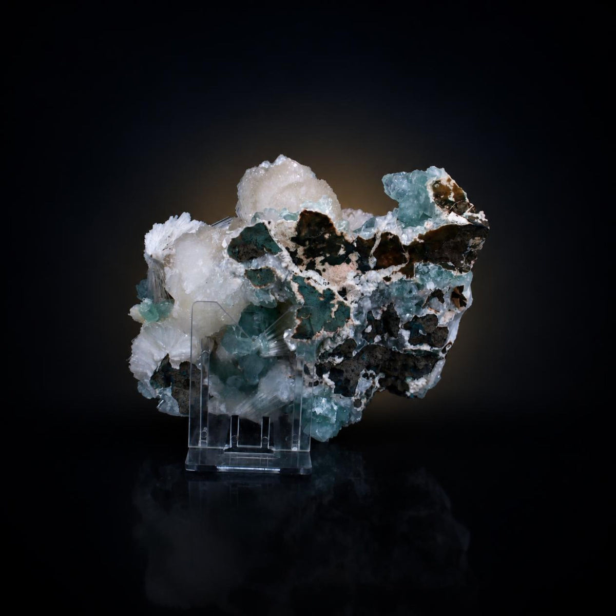 Natural Green Apophyllite & Stilbite Crystal – Mineral Specimen from Matrix | 495 gm | 14 × 8 × 9 cm