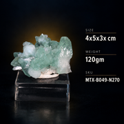 Natural Green Apophyllite Crystal Matrix – Mineral Specimen from India