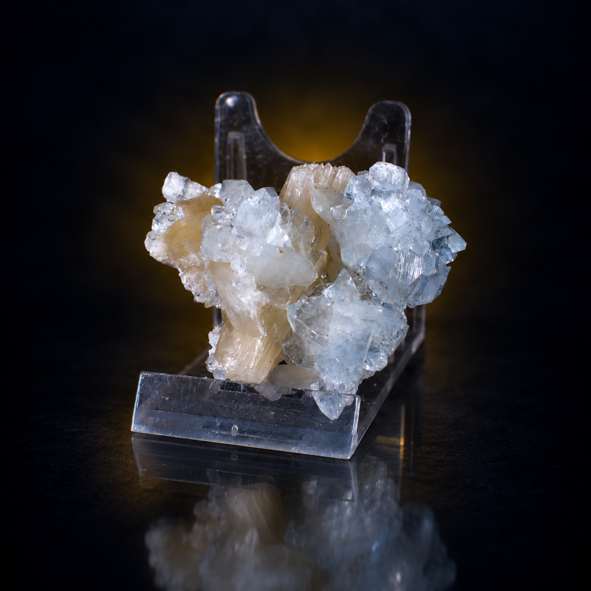 Natural Apophyllite with Stilbite Crystal Cluster – 40 g