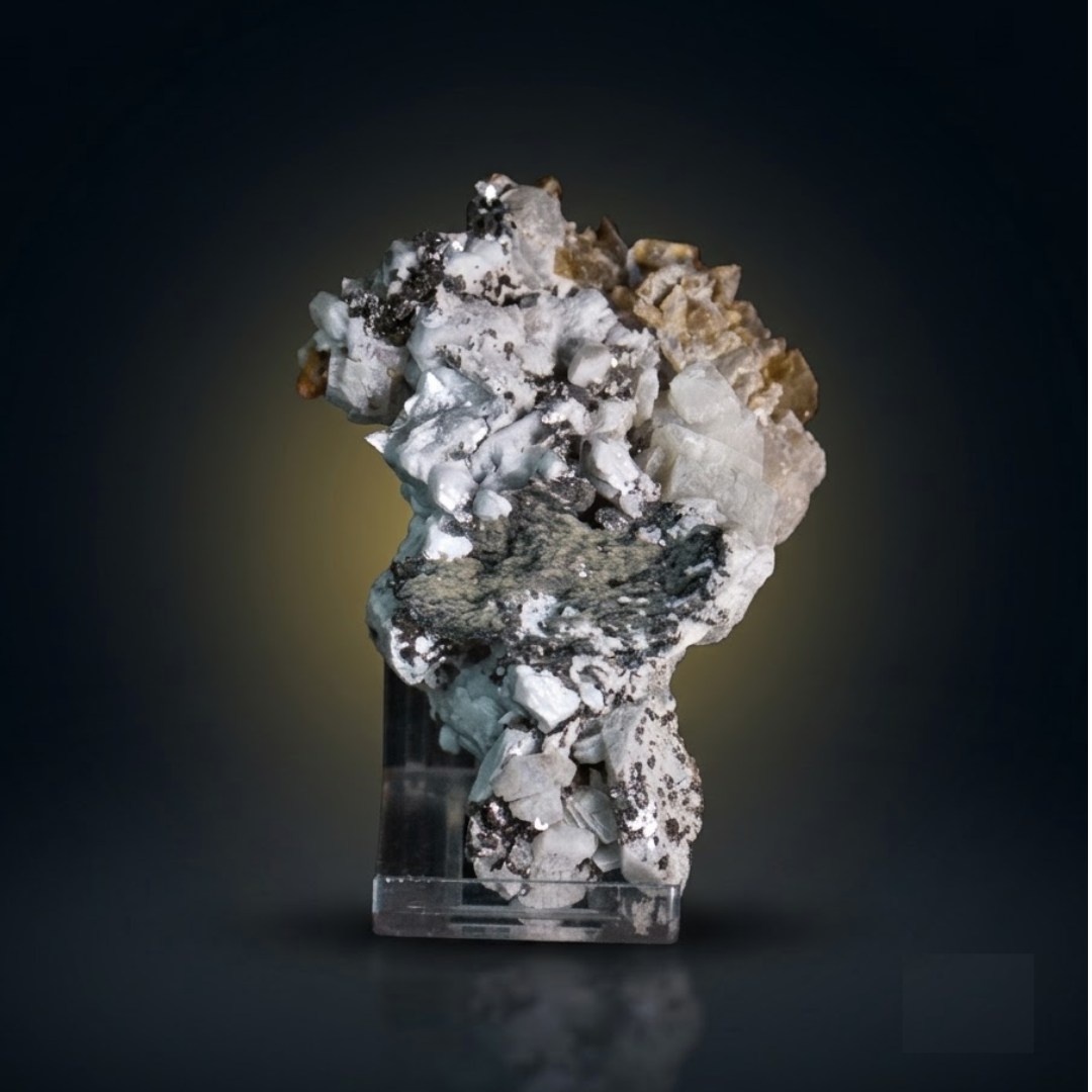 Apatite and Pyrite and Tourmaline specimen — India, 200 g.