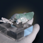 Natural Green Apophyllite Crystal Matrix – Mineral Specimen from India