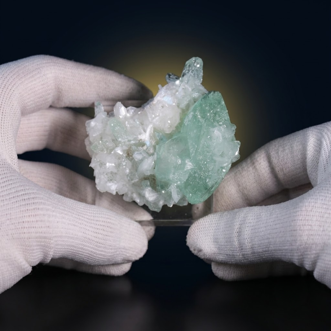 Natural Apophyllite Heulandite Crystal Matrix – Mineral Specimen from India