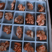 Natural Orange Stilbite with Heulandite Crystal Lot – 32 PCS – Mineral Specimens from India