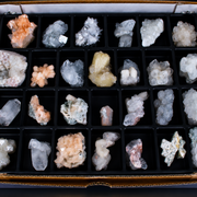 Mixed Natural Apophyllite, Stilbite &amp; Zeolite Mineral Lot – 32 Pieces