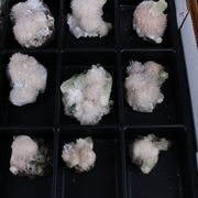 Natural Green Apophyllite with Stilbite, Heulandite Scolecite Crystal Lot – 18 PCS – Mineral Specimens from India