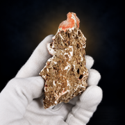 Natural Orange Stilbite Crystal Cluster on Matrix – 90 g
