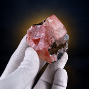 Natural Red Calcite Crystal Matrix Mineral Specimen from India