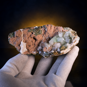 Natural Green Apophyllite with Heulandite Crystal Specimen – India