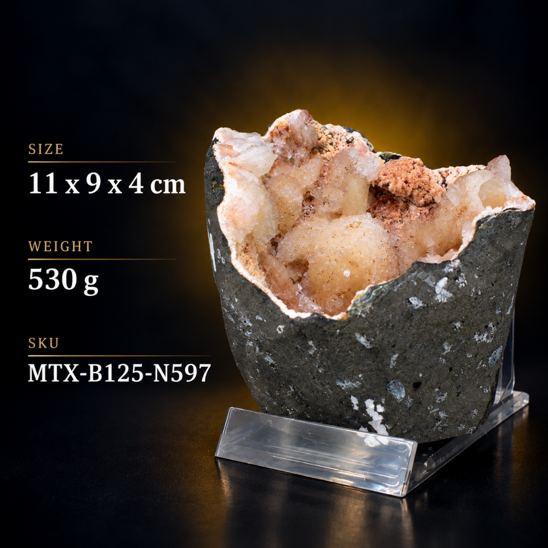 Natural Heulandite with Stilbite Mineral Specimen – 530g