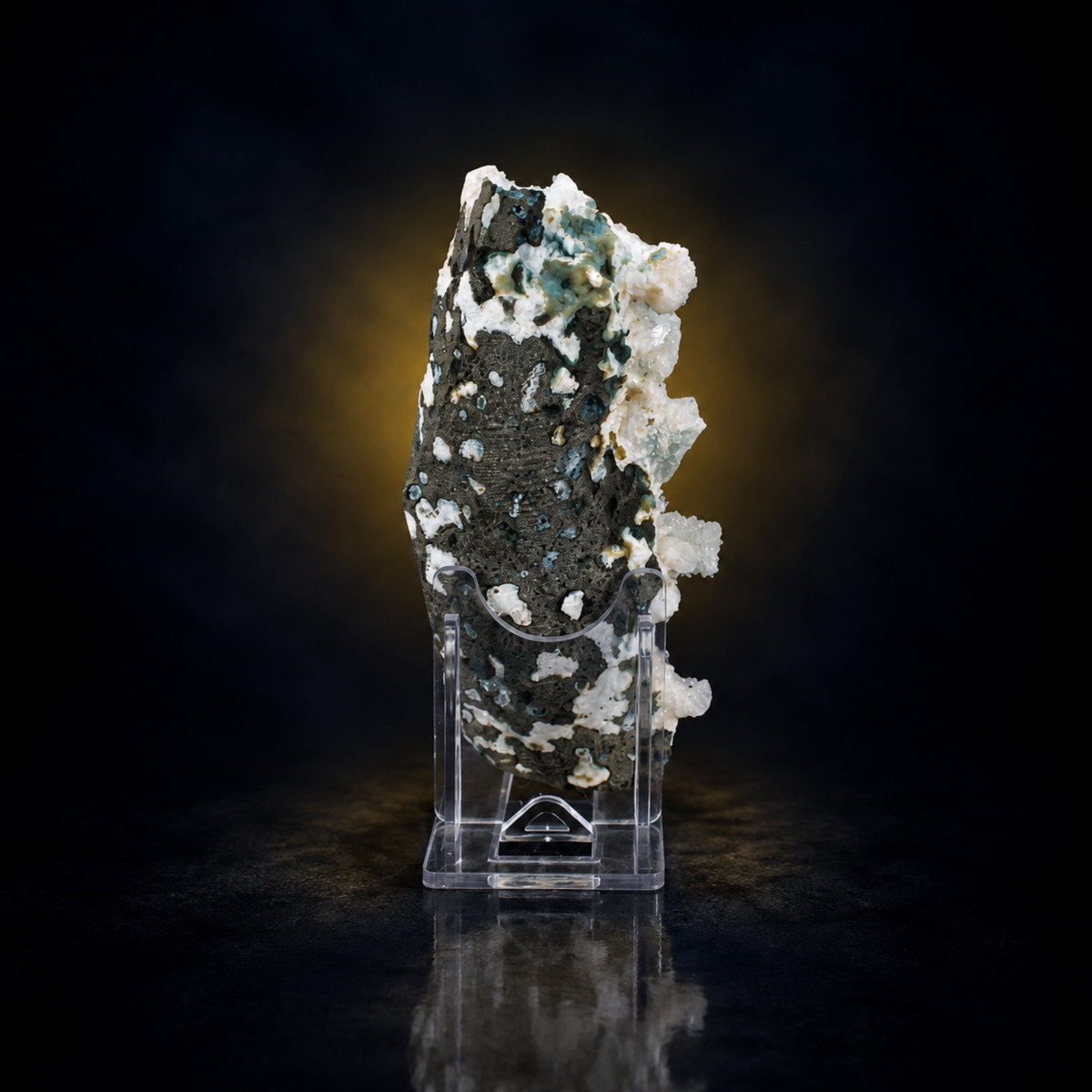 Natural Green Apophyllite with Heulandite and Stilbite on Matrix – 220 g