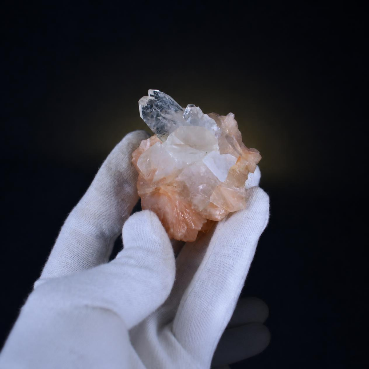 Stilbite with Apophyllite Crystal Cluster | 8×6×5 cm | 120g