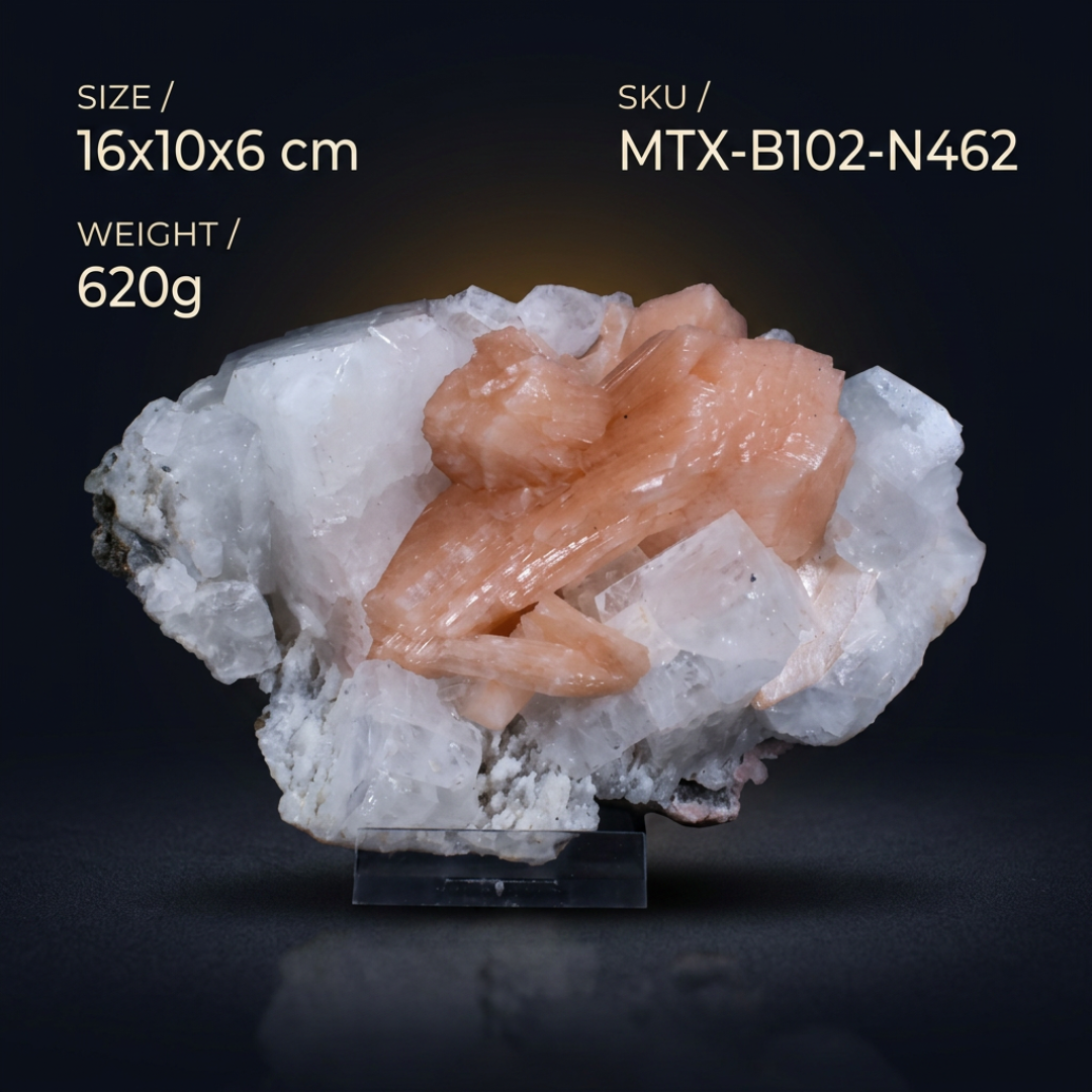 Stilbite with Apophyllite – Natural Mineral Specimen