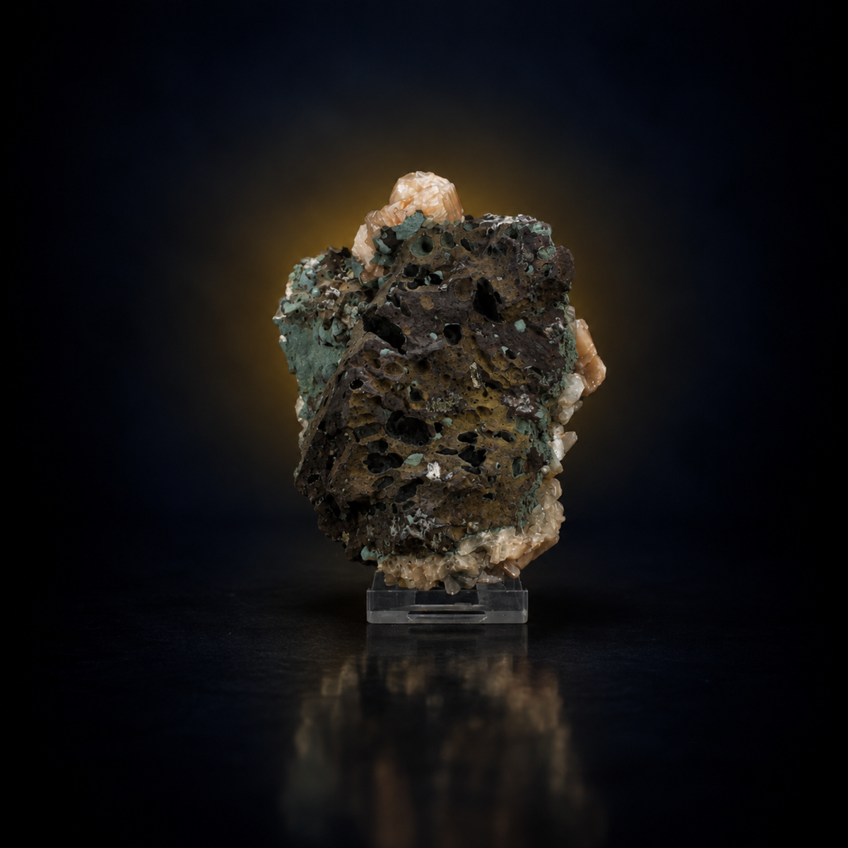 Stilbite & Heulandite Crystal Cluster on Basalt Matrix 10×6×5 cm | 400g