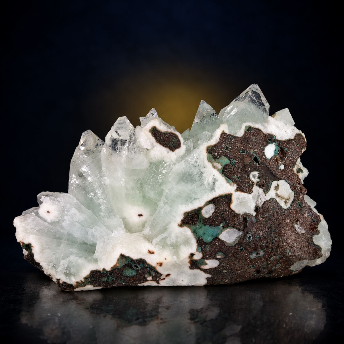Natural Green Apophyllite on Matrix – 390 g