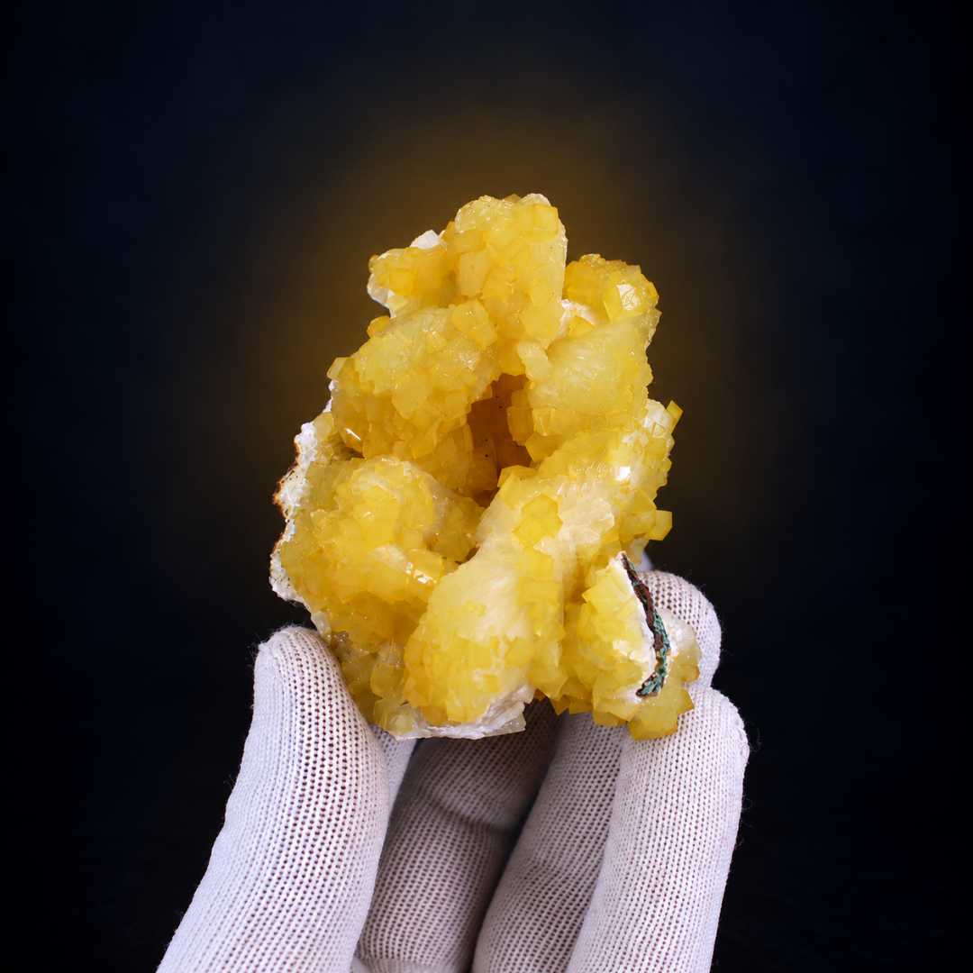 Natural Yellow Heulandite Stone Crystal Specimen – 169g