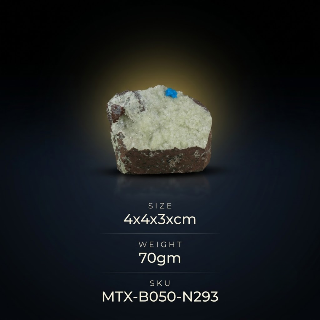Natural Cavansite Crystal Matrix – Mineral Specimen from India