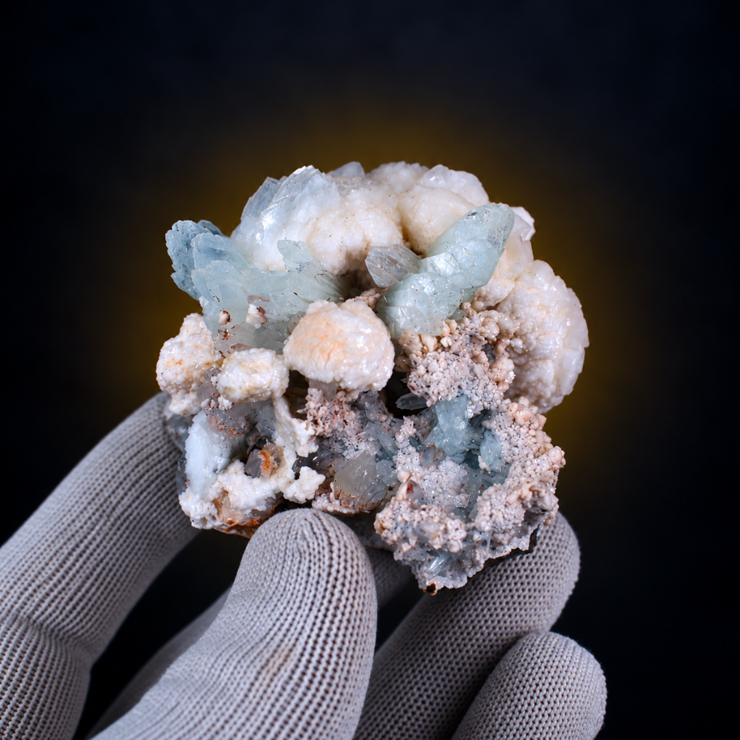 Natural Green Apophyllite with Heulandite Mineral Specimen – 150g