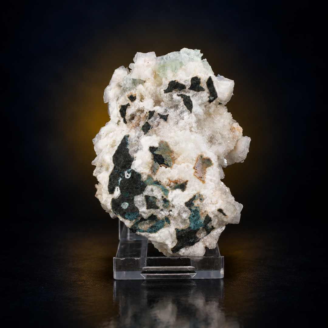 Natural Green Apophyllite with Stilbite Mineral Specimen – 100g