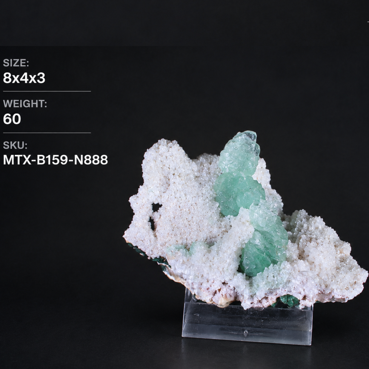 Natural Green Apophyllite with Stilbite Matrix – 60 g