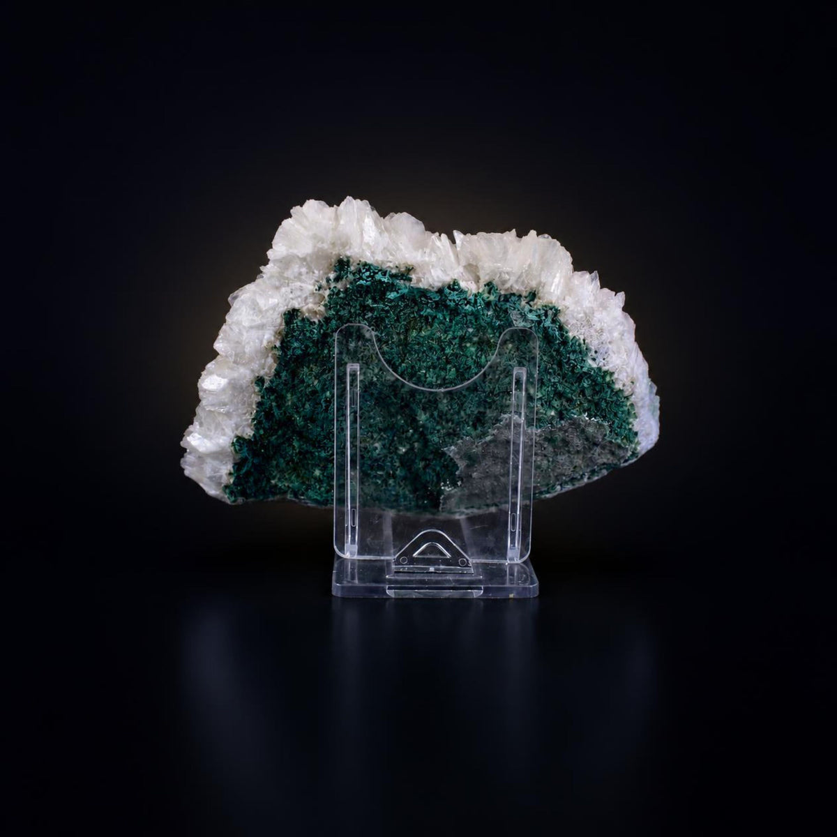 Natural Green Apophyllite with Stilbite Crystal Matrix Mineral Specimen from India 260 gm 10 × 8 × 2 cm