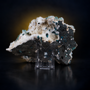 Natural Green Apophyllite with Heulandite Crystal Specimen – India