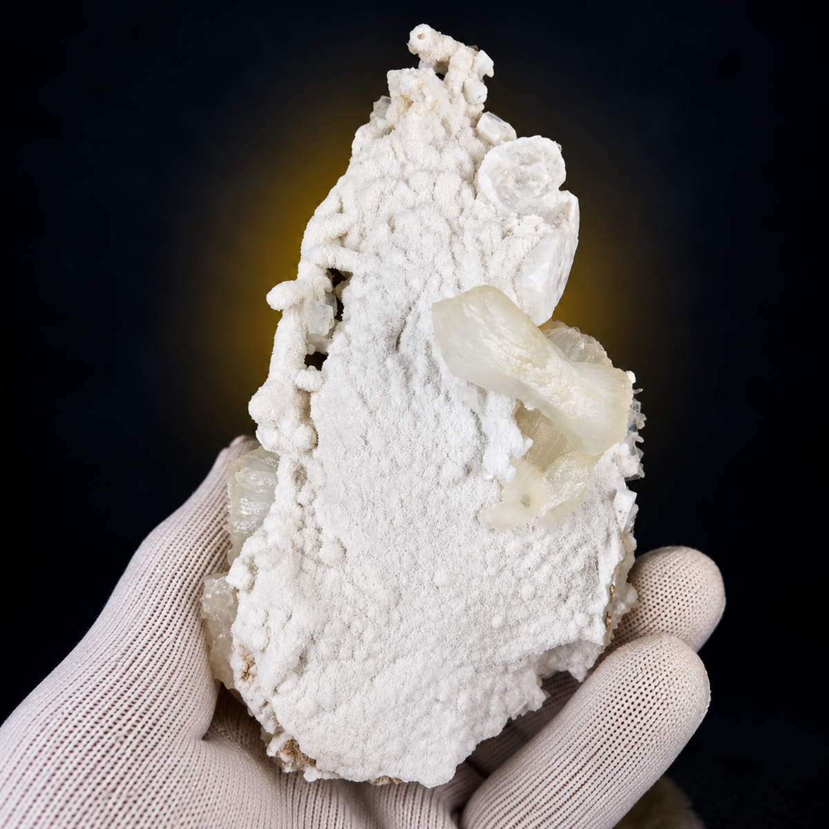 Natural Stilbite with Heulandite Crystal Cluster – 270 g