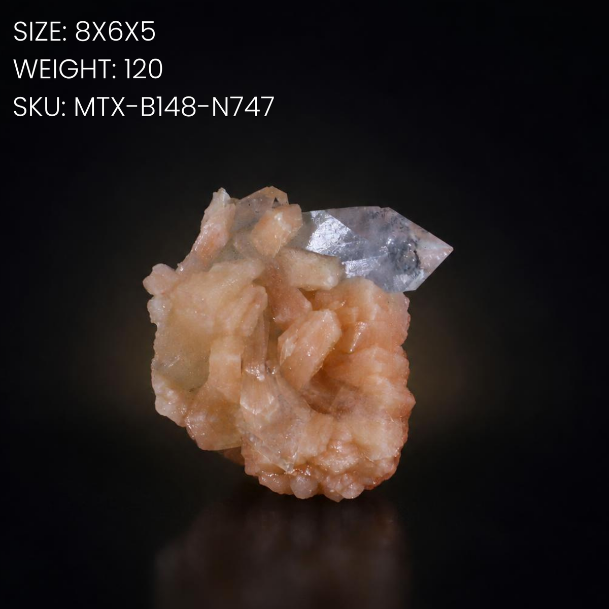 Stilbite with Apophyllite Crystal Cluster | 8×6×5 cm | 120g