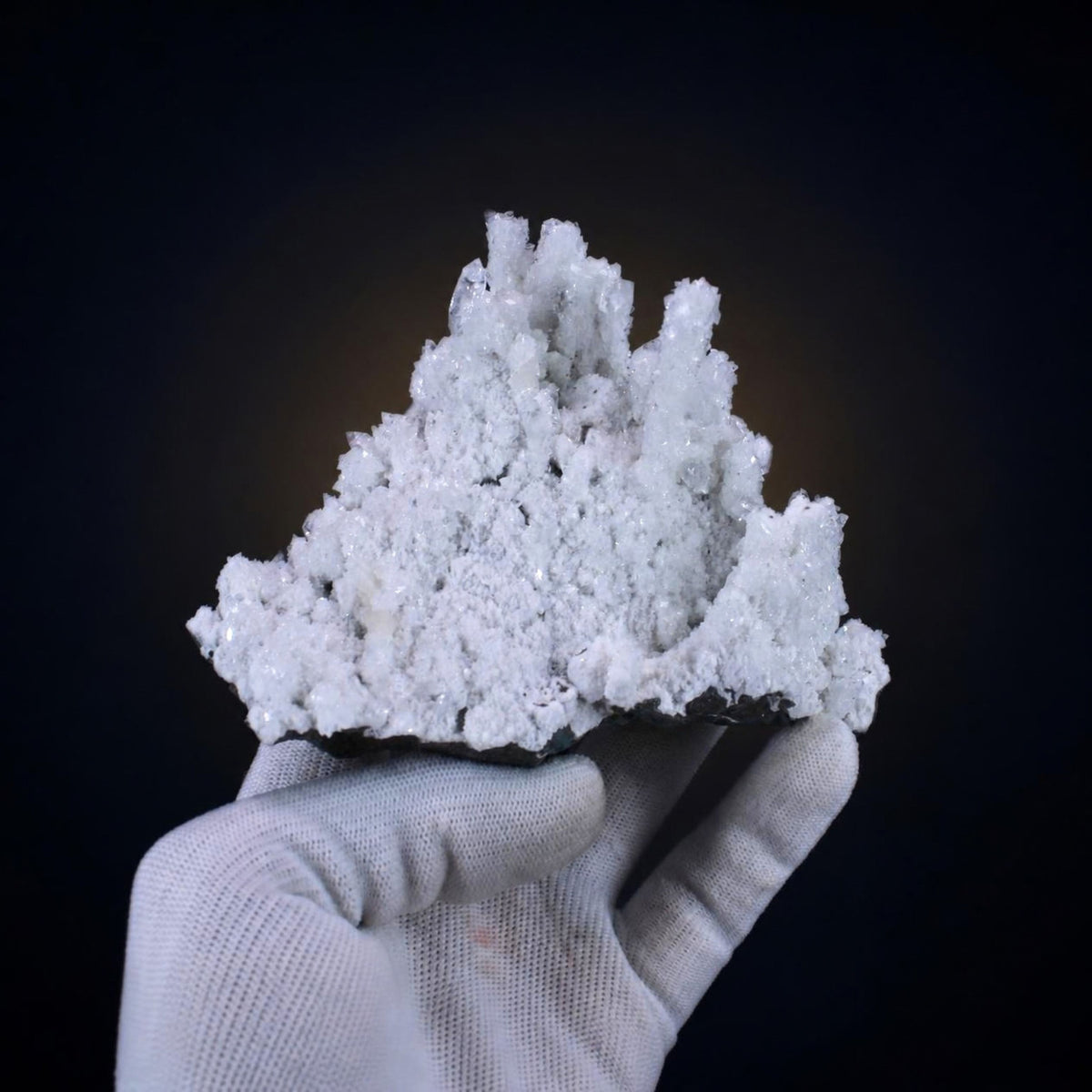 Natural White Scolecite Crystal Cluster  13 × 9 × 5 cm 340 g