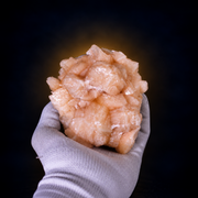 Natural Orange Stilbite Mineral Specimen on Matrix – 480 g