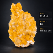 Natural Orange Calcite with White Stilbite Crystal Cluster – 60 g