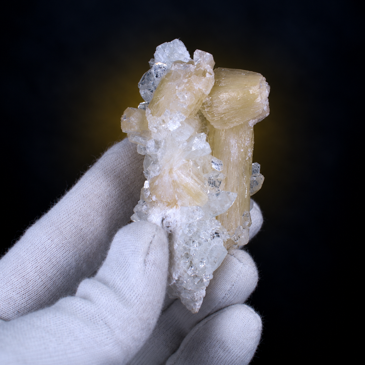 Stilbite on Heulandite Crystal Cluster 9×6×6 cm | 90g