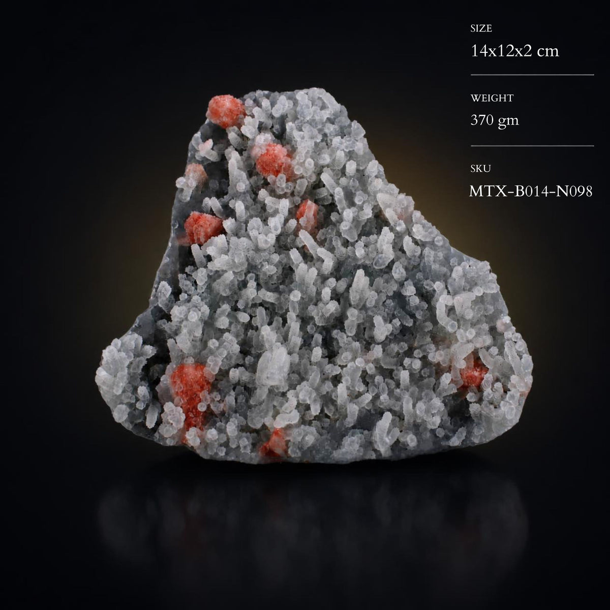 Natural Chalcedony Mineral Specimen – 14 × 12 × 2 cm 370 g