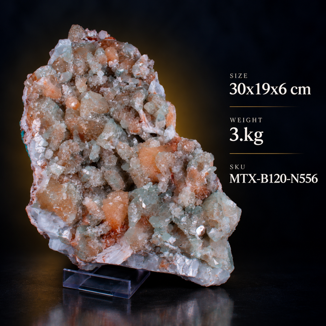 Hematite with Stilbite – Natural Mineral Specimen – 3 kg
